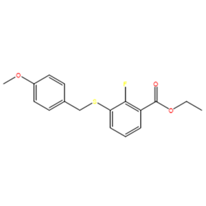 2-氟-3-((對甲氧基芐基)硫基)苯甲酸乙酯