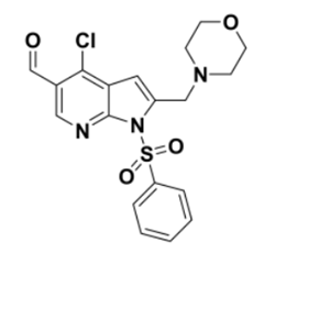 4-氯-2-(4-嗎啉基甲基)-1-(苯磺?；?-1H-吡咯并[2,3-b]吡啶-5-甲醛