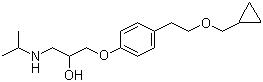 CAS 登錄號：63659-18-7, 倍他洛爾, 1-[4-[2-(環(huán)丙甲氧基)乙基]苯氧基]-3-(異丙基氨基)丙-2-醇