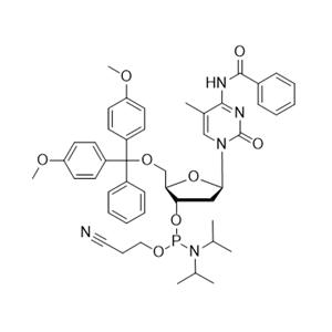 N4-苯甲酰基-5-甲基-5'-O-DMT-脫氧胞苷亞磷酰胺單體