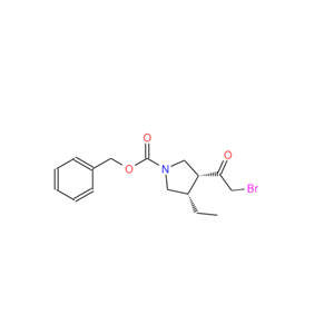 (3R,4S)-3-(2-溴乙酰基)-4-乙基-1-吡咯烷羧酸芐酯