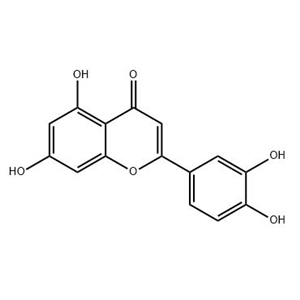 木犀草素、黃色黃素、黃示靈、毛地黃黃酮、藤黃菌素、3',4',5,7-四羥黃酮