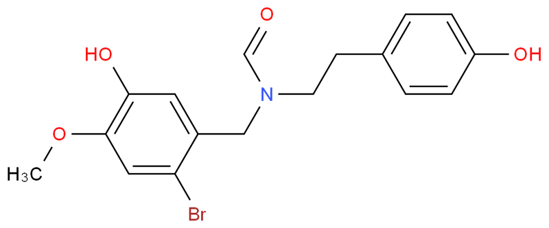 N-（4－羥基苯乙基）-N-（2-溴-5-羥基-4-甲氧基芐基）甲酰胺