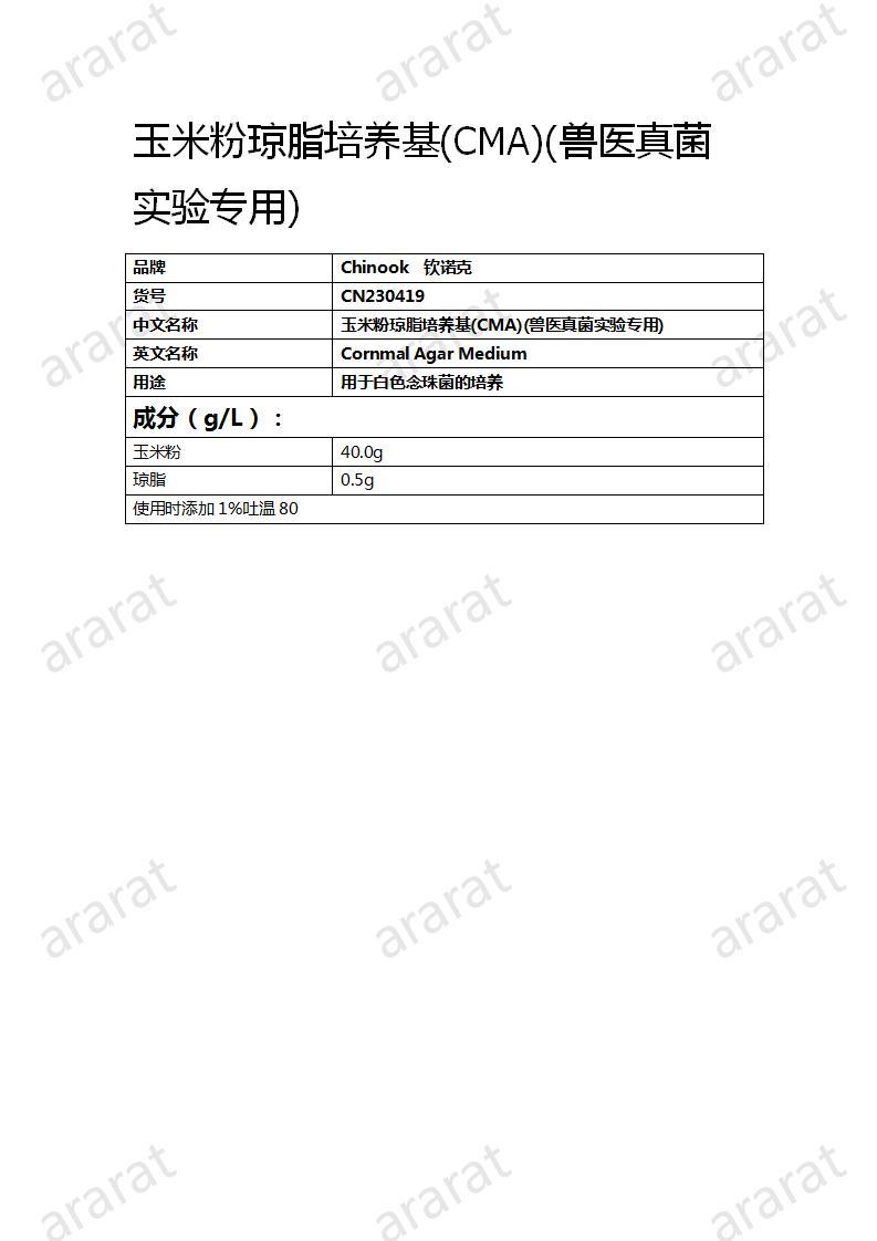 CN230419  玉米粉瓊脂培養(yǎng)基(CMA)(獸醫(yī)真菌實驗專用)_01.jpg