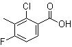 CAS 登錄號：173315-54-3, 2-氯-4-氟-3-甲基苯甲酸