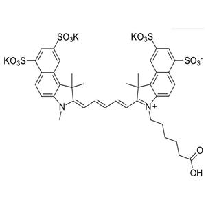 Sulfo-Cyanine5.5 COOH，2183440-68-6，磺酸基花青素CY5.5羧基