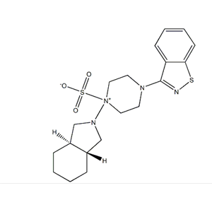 3AR,7AR-4'-1,2-苯并異噻唑-3-基八氫螺2H-異吲哚-2,1'-哌嗪磺酸鹽