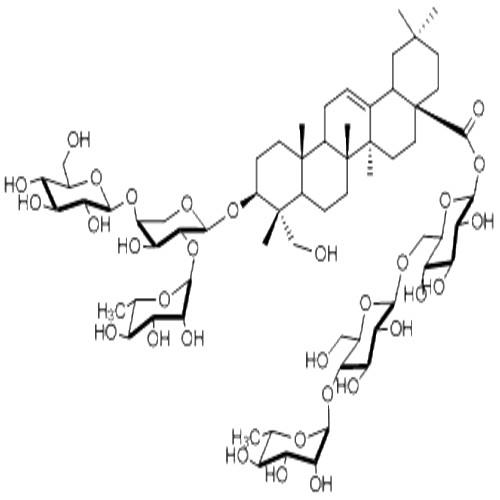 3-O-D-葡萄糖( 1→4)-[ L-鼠李糖(1→2)]-L-阿拉伯糖-常春藤配基- 28-O-鼠李糖(1→4)葡萄糖(1→6)葡萄糖苷.jpg