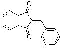 CAS 登錄號：31083-55-3, 2-(3-吡啶亞甲基)-1,3-茚滿二酮