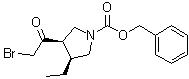 CAS 登錄號(hào)：1428243-26-8, (3R,4S)-3-(2-溴乙?；?-4-乙基-1-吡咯烷羧酸芐酯