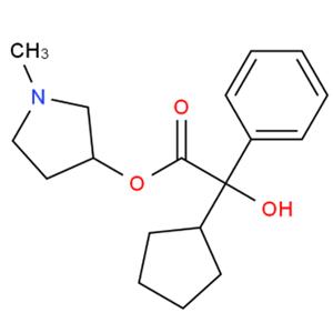 2-環(huán)戊基-扁桃酸N-甲基-吡咯烷-3-醇酯 13118-11-1