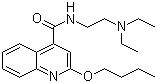 CAS 登錄號(hào)：85-79-0, 辛可卡因, 地布卡因, 2-丁氧基-N-(2-二乙基氨基乙基)喹啉-4-甲酰胺