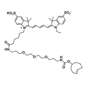 Sulfo-Cy5-(4E)-TCO，水溶性花菁染料CY5-反式環(huán)辛烯