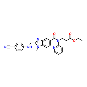 3-[[[2-[[(4-氰基苯基)氨基]甲基]-1-甲基-1H-苯并咪唑-5-基]羰基]吡啶-2-基氨基]丙酸乙酯