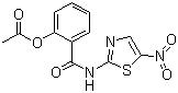 CAS 登錄號：55981-09-4, 硝唑尼特, 鄰[N-(5-硝基噻唑-2-基)氨基甲酰]苯酚乙酸酯