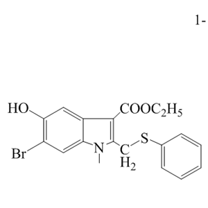 6-溴-5-羥基-1-甲基-2-苯硫甲基吲哚-3-羧酸乙酯;6-溴-5-羥基-1-甲基-2-苯基硫甲基-1H-吲哚-3-羧酸乙酯;阿比朵爾中間體五;6-溴-5-羥基-1-甲基-2-(苯硫甲基)吲哚-3-甲酸乙酯