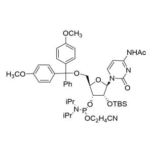 N-乙?；?5'-O-(4,4-二甲氧基三苯甲基)-2'-O-[(叔丁基)二甲基硅基]胞苷-3'-(2-氰基乙基-N,N-二異丙基)亞磷酰胺