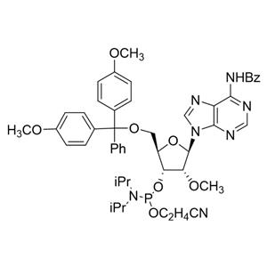 N-苯甲?；?5'-O-(4,4-二甲氧基三苯甲基)-2'-O-甲基腺苷-3'-(2-氰基乙基-N,N-二異丙基)亞磷酰胺