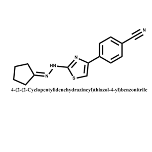 4-(2-(2-環(huán)戊基亞基肼基)噻唑-4-基)苯甲腈