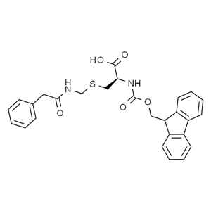 Fmoc-Cys(Phacm)-OH，(S)-2-((((9H-芴-9-基)甲氧基)羰基)氨基)-3-(((2-苯基乙酰氨基)甲基)硫代)丙酸
