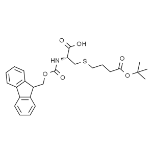 Fmoc-L-Cys(PrCo-OtBu)-OH，(R)-FMOC-2-氨基-3-(3-叔丁氧基羰基丙基)丙酸