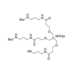 3,3’-[[2-(Cbz-氨基)-2-[[3-[[3-(Boc-氨基)丙基]氨基]-3-氧代丙氧基]甲基]丙烷-1,3-二基]雙(氧基)]雙[N-[3-(Boc-氨基)丙基]丙酰胺