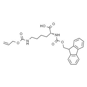 Fmoc-D-Lys(Alloc)-OH，N-芴甲氧羰基-N'-烯丙氧基羰基-D-賴氨酸