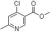 CAS 登錄號(hào)：886372-05-0, 4-氯-6-甲基-3-吡啶羧酸甲酯