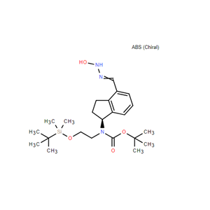 (S)-(2-((叔丁基二甲基甲硅烷基)氧基)乙基)(4-(n-羥基甲脒基)-2,3-二氫-1H-茚-1-基)氨基甲酸叔丁酯 1306763-62-1