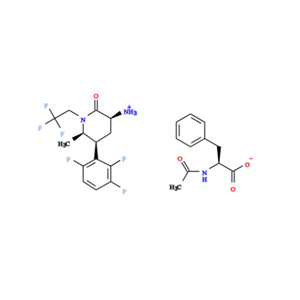 L-Phenylalanine, N-acetyl-, compd. with (3S,5S,6R)-3-amino-6-methyl-1-(2,2,2-trifluoroethyl)-5-(2,3,6-trifluorophenyl)-2-piperidinone (1:1)