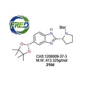 (S)-2-(6-(4-(4,4,5,5-四甲基-1,3,2-二氧雜硼環(huán)烷-2-基)-1H-苯并[d]咪唑-2-基)吡咯烷-1-羧酸叔丁酯 1208009-37-3