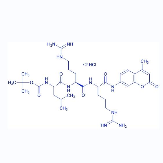 Boc-Leu-Arg-Arg-AMC 109358-46-5.png