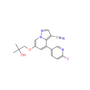 4-(6-氟吡啶-3-基)-6-(2-羥基-2-甲基丙氧基)吡唑并[1,5-A]吡啶-3-甲腈