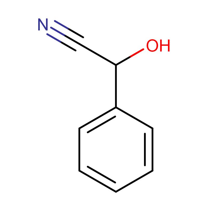 10020-96-9 (R)-(+)-苯乙醇腈 結(jié)構式圖片