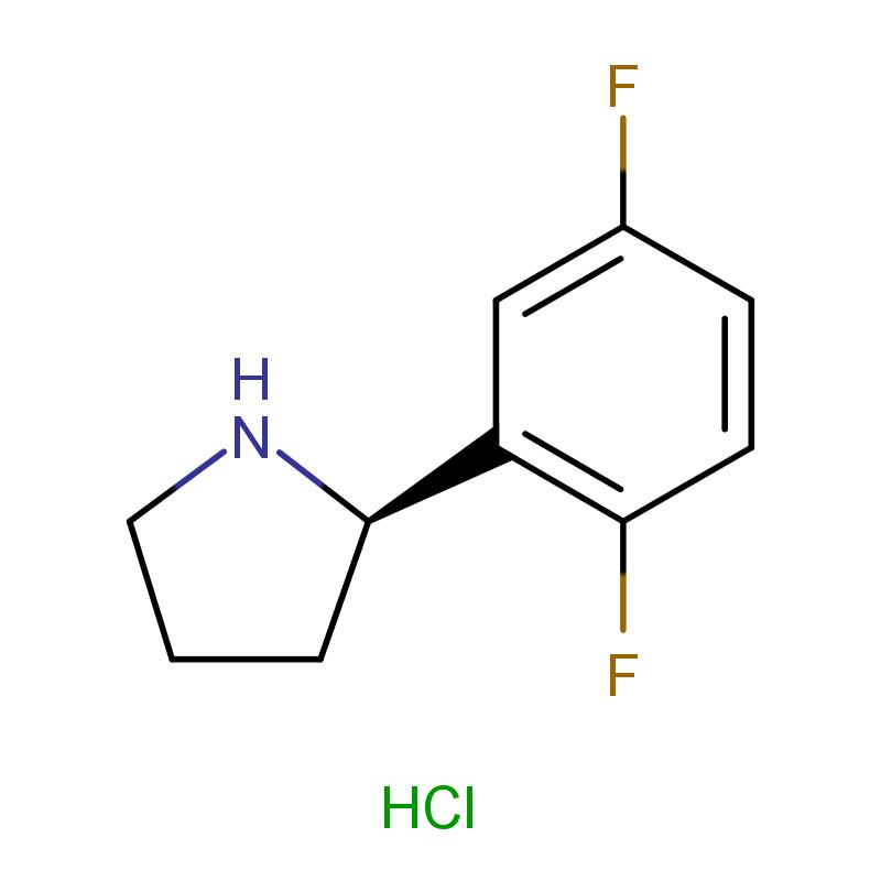 1218935-60-4 (R)-2-(2,5-二氟苯基)吡咯烷鹽酸鹽 結(jié)構(gòu)式圖片