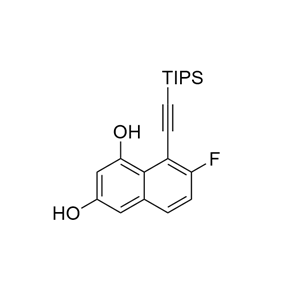 7-氟-8-((三異丙基甲硅烷基)乙炔基)萘-1,3-二醇  2621932-34-9