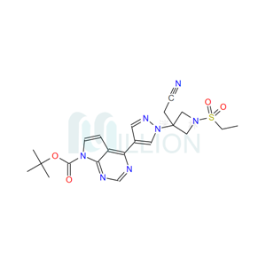 叔-丁基 4-(1-(3-(氰基甲基)-1-(乙基磺酰)吖丁啶-3-基)-1H-吡唑-4-基)-7H-吡咯并[2,3-D]嘧啶-7-羧酸酯