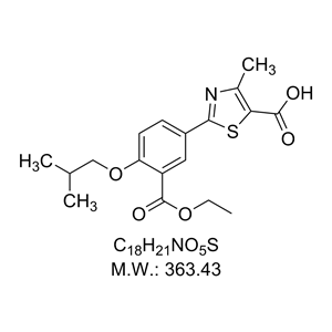 2-(3-(乙氧基羰基)-4-異丁氧基苯基)-4-甲基噻唑-5-羧酸 （非布索坦雜質(zhì)）