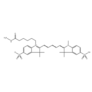 2055138-61-7，Sulfo-Cy5 hydrazide，一種結(jié)合了 CY5 光學(xué)性能的熒光染料