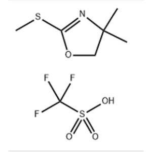 1,1,1-三氟-甲磺酸化合物與 4,5-二氫-4,4-二甲基-2-(甲硫基)惡唑 (1:1) 1384956-50-6