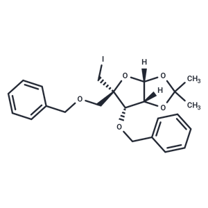 化合物 4-C-(Iodomethyl)-1,2-di-O-(1-methylethylidene)-3,5-bis-O-(phenylmethyl)-a-D-ribofuranose|TNU0925|TargetMol