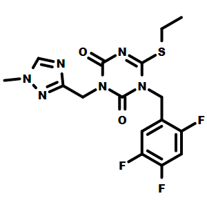 1,3,5-三嗪-2,4（1H，3H）-二酮，6-（乙硫基）-3-[（1-甲基-1H-1,2,4-三唑-3-基）甲基]-1-[（2,4,5-三氟苯基）甲基