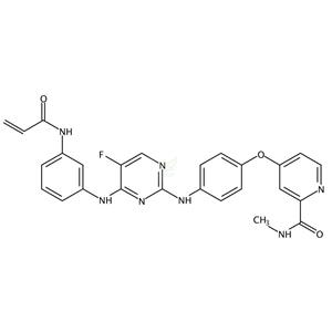 4-[4-[[5-氟-4-[[3-[(1-氧代-2-丙烯-1-基)氨基]苯基]氨基]-2-嘧啶基]氨基]苯氧基]-N-甲基-2-吡啶甲酰胺