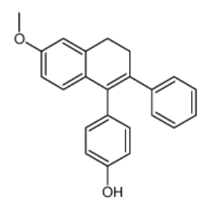 4-(6-methoxy-2-phenyl-3,4-dihydronaphthalen-1-yl)phenol  1729-38-0