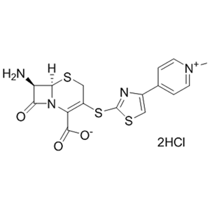 7β-氨基-3-[4-(1-甲基-4-吡啶鎓)-2-噻唑硫基]-3-頭孢烯-4-羧酸﹒二鹽酸化物