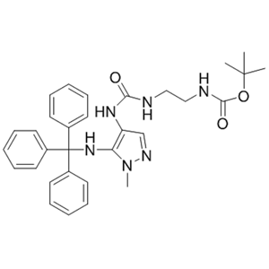 [2-[[[1-甲基-5-[(三苯甲基)氨基]-1H-吡唑-4-基]氨基甲?；鵠氨基]乙基]氨基甲酸叔丁酯
