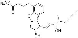 CAS 登錄號(hào)：88475-69-8, 貝前列素鈉, 2,3,3a-8b-四氫-2-羥基-1-(3-羥基-4-甲基-1-辛烯-6-炔基)-1H-環(huán)戊并[b]苯并呋喃-5-丁酸鈉