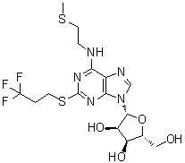 CAS 登錄號(hào)：163706-58-9, N-[2-(甲硫基)乙基]-2-[(3,3,3-三氟丙基)硫基]腺苷