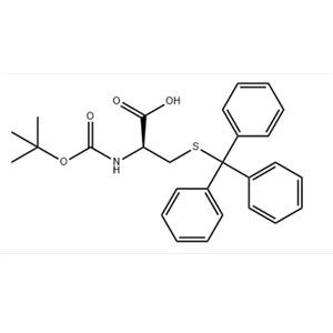 N-叔丁氧羰基-S-三苯甲基-D-半胱氨酸