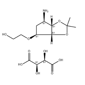 2-[[(3AR,4S,6R,6AS)-6-氨基四氫-2,2-二甲基-4H-環(huán)戊并-1,3-二惡茂-4-基]氧基]-乙醇 (2R,3R)-2,3-二羥基丁二酸鹽